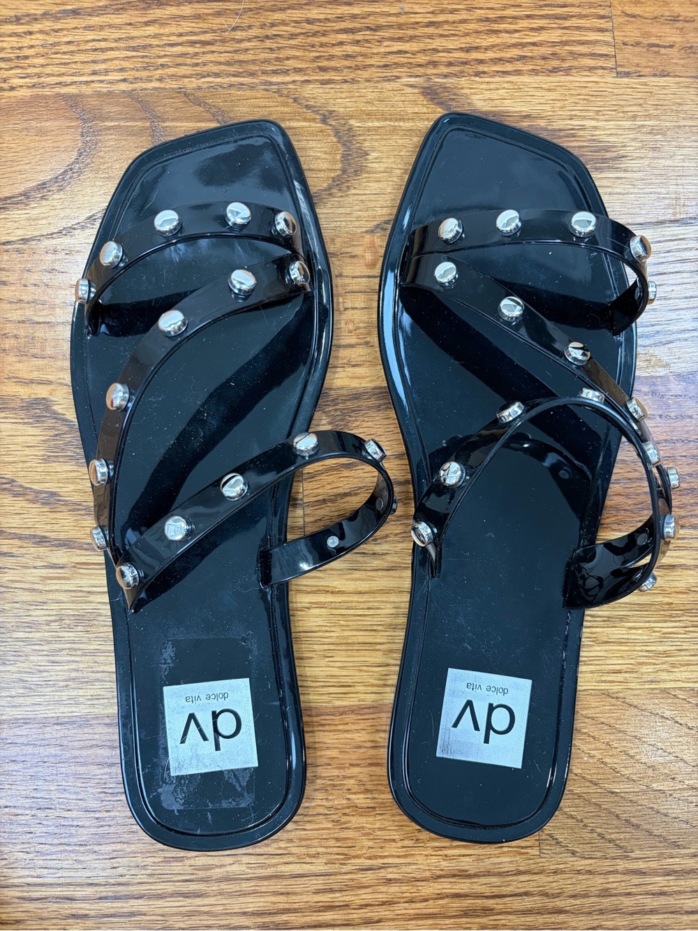 DV Dolce Vita Shelly Slide Sandals Black (8) - Picture 2 of 4